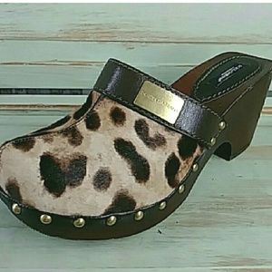 Dolce & Gabbana pony hair slide mule clog shoe